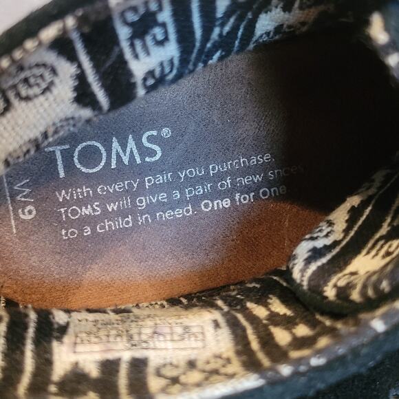 TOMS Womens Desert Wedge Black Suede Wedge Lace-Up Ankle Bootie Mid Heel Boot✨️9 - Picture 7 of 12